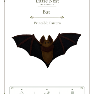 Halloween Bat Felt Sewing Pattern