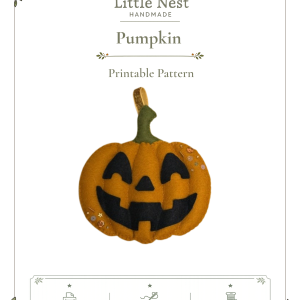 Halloween Pumpkin Felt Sewing Pattern